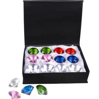 Best 12 GIANT MEGA FAUX CRYSTAL DIAMOND JEWELRY STONE SET - Amazing Colors! - Miniature Marvels: Airplane Models & Painted Dice Egpull
