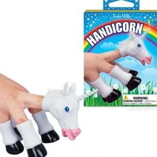 Fashion HANDICORN - Magical Unicorn Finger Tiny Hands Puppet Toy - Archie McPhee - Miniature Marvels: Airplane Models & Painted Dice Egpull