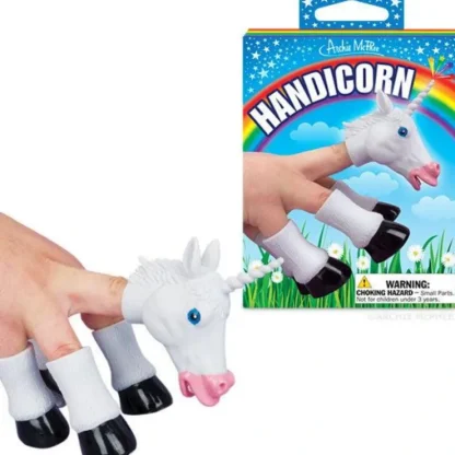 Fashion HANDICORN - Magical Unicorn Finger Tiny Hands Puppet Toy - Archie McPhee - Miniature Marvels: Airplane Models & Painted Dice Egpull