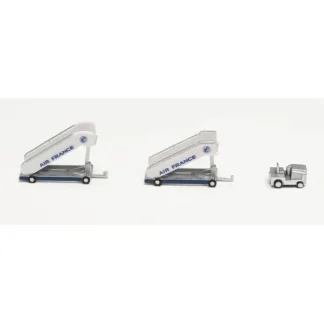 Herpa Wings 571876 1:200 Air France historic passenger stairs (2) with tractor (1) - Miniature Marvels: Airplane Models & Painted Dice* Airplane Model