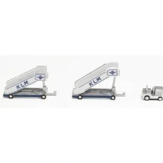 Herpa Wings 571883 1:200 KLM historic passenger stairs (2) with tractor (1) - Miniature Marvels: Airplane Models & Painted Dice* Airplane Model