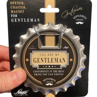 Hot High End Gentlemens League Stainless Steel Bottle Opener and Coaster Beer Combo - Miniature Marvels: Airplane Models & Painted Dice Egpull