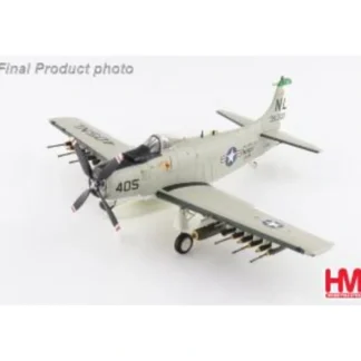 Hobby Master HA2920 1:72 A-1H Skyraider Last Combat Mission, VA-25, USS Coral Sea, 1967 - Miniature Marvels: Airplane Models & Painted Dice* Airplane Model
