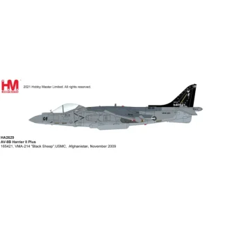 Hobby Master HA2629 1:72 Av-8B Harrier II Plus "Black Sheep" - Miniature Marvels: Airplane Models & Painted Dice* Airplane Model