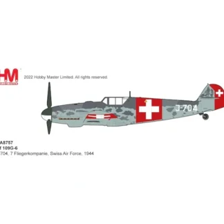Hobby Master HA8757 1:48 BF 109G-6 Swiss Air Force - Miniature Marvels: Airplane Models & Painted Dice* Airplane Model