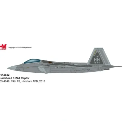 Hobby Master HA2822 1:72 F-22A Raptor Hickam AFB - Miniature Marvels: Airplane Models & Painted Dice* Airplane Model