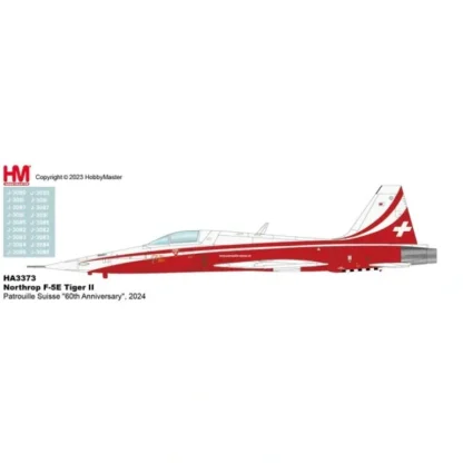 Hobby Master HA3373 1:72 F-5E Patrouille Suisse "60th Anniversary" - Miniature Marvels: Airplane Models & Painted Dice* Airplane Model
