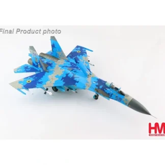 Hobby Master HA6015 1:72 Su-27 Flanker B Blue 58, Ukrainian Air Force - Miniature Marvels: Airplane Models & Painted Dice* Airplane Model