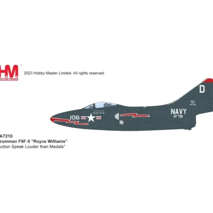 Hobby Master HA7210 1:48 US Navy F9F-5 Panther VF-781 Pacemakers, White 106, Royce Williams, USS Oriskany - Miniature Marvels: Airplane Models & Painted Dice* Airplane Model