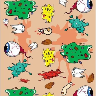 Cheap HORROR Gross Bloody Body Parts Wrapping Paper funny gag joke prank gift wrap - Miniature Marvels: Airplane Models & Painted Dice Egpull