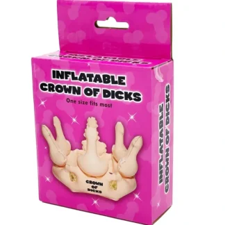 New Inflatable Crown of Dicks - Funny Adult Bachelorette Hen Party Gag Joke Hat Gift - Miniature Marvels: Airplane Models & Painted Dice Egpull