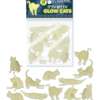 Store Itty Bitty Glow in Dark Cats (Bag of 12) - Crafts & Art Figurine - Archie McPhee - Miniature Marvels: Airplane Models & Painted Dice Egpull