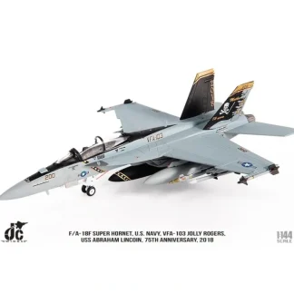 Jc Wings JCW-144-F18-003 1:144 F/A-18F Super Hornet, U.S. Navy VFA-103 Jolly Rogers, 75th Anniversary Edition, 2018 - Miniature Marvels: Airplane Models & Painted Dice* Airplane Model