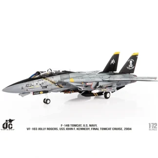 JC Wings JCW-72-F14-016 1:72 F-14B Tomcat, U.S. Navy, VF-103, Jolly Rogers, USS John F. Kennedy, Final Tomcat Cruise, 2004 - Miniature Marvels: Airplane Models & Painted Dice* Airplane Model