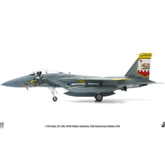 JC Wings JCW-72-F15-013 1:72 F-15C Eagle Diecast Model USAF 144th FW, 194th FS CA ANG Griffins, #84-0004, Fresno ANGB, CA, Squadron 75th Anniversary 2018 - Miniature Marvels: Airplane Models & Painted Dice* Airplane Model