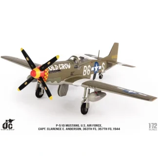 JC Wings Military JCW-72-P51-004 1:72 P-51D Mustang Capt. Bud Anderson, 363th FS, 357th FG, - Miniature Marvels: Airplane Models & Painted Dice* Airplane Model