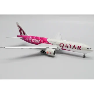 JC Wings XX40011A 1:400 Qatar Airways Boeing 777-200LR 2022 World Cup Theme (Flaps Down) - Miniature Marvels: Airplane Models & Painted Dice* Airplane Model