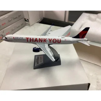 JFox 1:200 JF-A321-008 Delta Thank You - Miniature Marvels: Airplane Models & Painted Dice* Airplane Model