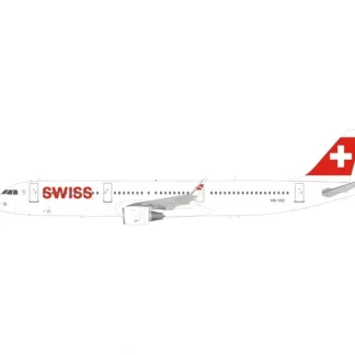 JFox 1:200 JF-A321-004 Swiss Airlines Airbus A321 HB-IOO - Miniature Marvels: Airplane Models & Painted Dice* Airplane Model