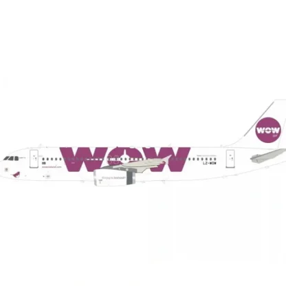 Jfox JF-A320-008 1:200 A320-200 WOW Airlines LZ-WOW - Miniature Marvels: Airplane Models & Painted Dice* Airplane Model
