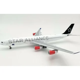 *JFox JF-A340-3-007 Scandinavian Airlines A340-313 Star Alliance OY-KBM - Miniature Marvels: Airplane Models & Painted Dice* Airplane Model