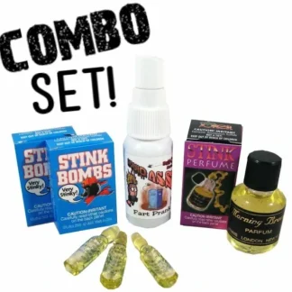 Cheap 1 Liquid Ass Spray Bottle + 1 Stink Perfume + 6 Glass Stink Bombs ~ COMBO SET - Miniature Marvels: Airplane Models & Painted Dice Egpull