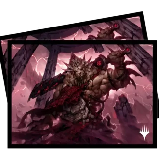 Shop Magic the Gathering CCG: March of the Machine 100ct Deck Protector Sleeves A - Miniature Marvels: Airplane Models & Painted Dice Accessories