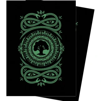 Clearance Magic the Gathering CCG: Mana 7 100ct Sleeves Forest - Miniature Marvels: Airplane Models & Painted Dice Accessories