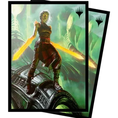 Cheap Magic the Gathering CCG: Phyrexia - All Will Be One 100ct Sleeves V5 - Miniature Marvels: Airplane Models & Painted Dice Accessories