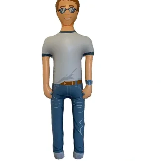 Cheap Man Akin: Inflatable John - The Talking Husband Boyfriend Substitute (Like a Guy, but Easier) - Miniature Marvels: Airplane Models & Painted Dice Egpull