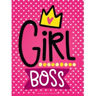 Hot Metal Tin Sign "GIRL BOSS" Bedroom Office Wall Hanging Decor #G-101 - Miniature Marvels: Airplane Models & Painted Dice Egpull