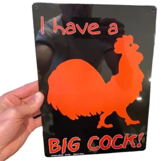 Flash Sale Metal Tin Sign "I Have A Big Cock" Funny Adult GaG Wall Decor #A-101 - Miniature Marvels: Airplane Models & Painted Dice Egpull