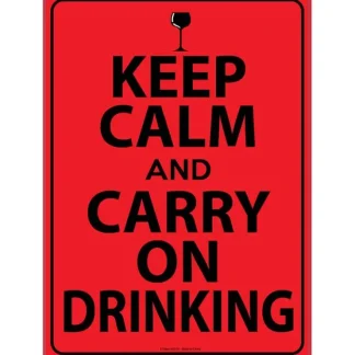 Store Metal Tin Sign "Keep Calm & Carry on Drinking" Funny Kitchen Wall Decor #G-101 - Miniature Marvels: Airplane Models & Painted Dice Egpull