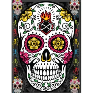 Clearance Metal Tin Sign "Mexican Sugar Skull" Colorful Office Bedroom Wall Decor #E-101 - Miniature Marvels: Airplane Models & Painted Dice Egpull