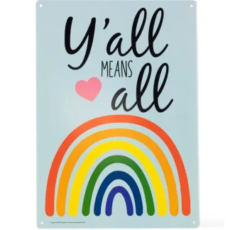 Cheap Metal Tin Sign "Y'all Means all" Family Love Bedroom Office Wall Decor #D-101 - Miniature Marvels: Airplane Models & Painted Dice Egpull