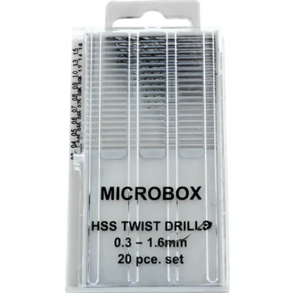 Flash Sale Microbox Drill Set (20) 0.3-1.6mm - Miniature Marvels: Airplane Models & Painted Dice Accessories