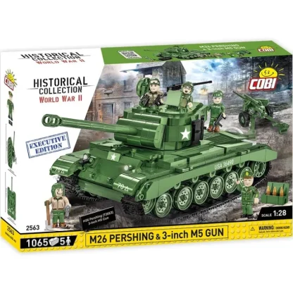 NC Cobi 2563 M26 Pershing & 3" M5 Gun Executive Edition - Miniature Marvels: Airplane Models & Painted Dice* Airplane Model