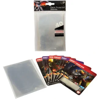 Outlet Oversized Deck Protectors: Top Loading (40) - Miniature Marvels: Airplane Models & Painted Dice Accessories