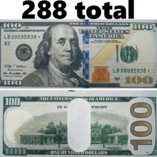 Best 288 Pack - 100 Hundred Dollar Bill Wallets Money Bi-Fold Card Holder - Miniature Marvels: Airplane Models & Painted Dice Egpull