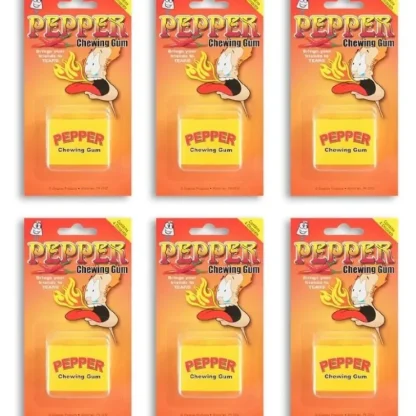 Discount 6-Pack Pepper Chewing Gum, Hot Candy Joke Prank Gag, Chewing Gum Party Spicy Fun - Miniature Marvels: Airplane Models & Painted Dice Egpull
