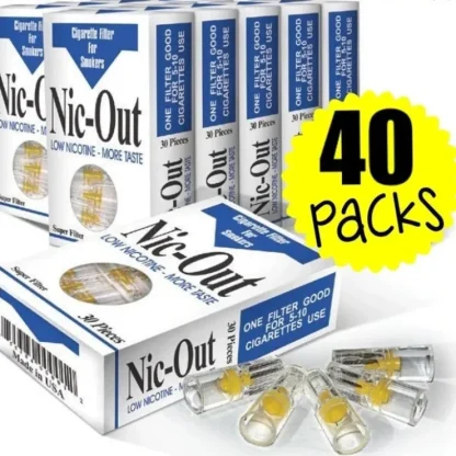 Discount 40 Packs Nic Out Disposable Cigarette Plastic Filter Covers (1,200 filters) - Miniature Marvels: Airplane Models & Painted Dice Egpull