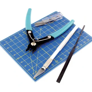 Cheap 9pc Plastic Modelling Tool Set - Miniature Marvels: Airplane Models & Painted Dice Accessories