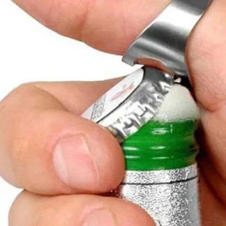 Discount 2 Pcs Punk Mens Stainless Steel Finger Ring Bottle Opener Bar Beer Tool Jewelry - Miniature Marvels: Airplane Models & Painted Dice Egpull