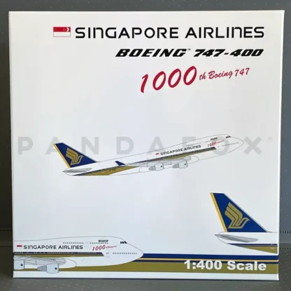 Phoenix 1:400 PH4SIA817 Singapore Airlines Boeing 747-400 9V-SMU 1000th 747 - Miniature Marvels: Airplane Models & Painted Dice* Airplane Model