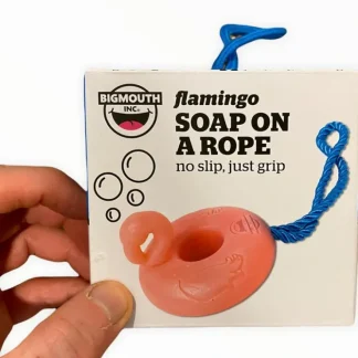 Store Pink Flamingo Soap on a Rope - Funny Gag Joke Novelty Gift - BigMouth Inc - Miniature Marvels: Airplane Models & Painted Dice Egpull