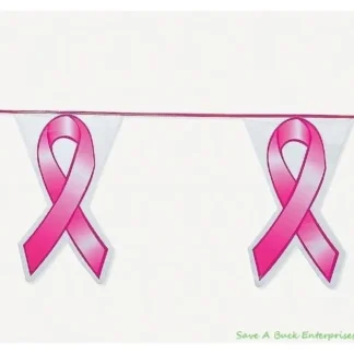 Cheap Pink Ribbon Breast Cancer Awareness Flags ~ Pennant Banner (100 FEET LONG ) - Miniature Marvels: Airplane Models & Painted Dice Egpull