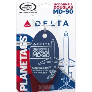 Plane Tags Delta Airlines McDonnell Douglas MD-90 N905DA (Delta Blue) - Miniature Marvels: Airplane Models & Painted Dice* Airplane Model