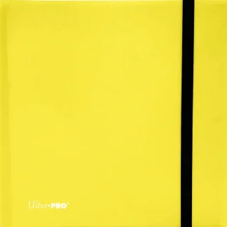 New 12-Pocket Eclipse PRO-Binder - Lemon Yellow - Miniature Marvels: Airplane Models & Painted Dice Accessories