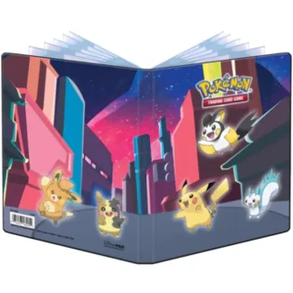 Fashion Pokemon TCG: Gallery Series: Shimmering Skyline 4-Pocket Portfolio - Miniature Marvels: Airplane Models & Painted Dice Accessories