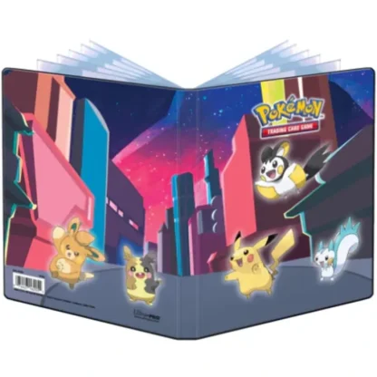 Fashion Pokemon TCG: Gallery Series: Shimmering Skyline 4-Pocket Portfolio - Miniature Marvels: Airplane Models & Painted Dice Accessories